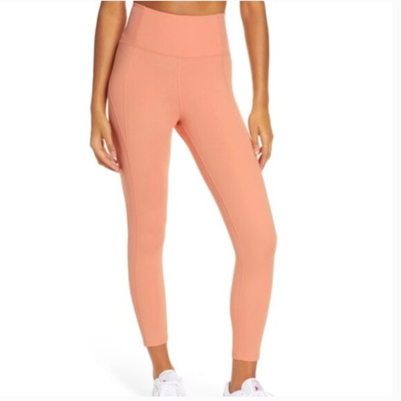 Girlfriend Collective Compressive High-Rise Leggings - Peach - Medium - Picture 1 of 6